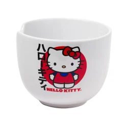 Silver Buffalo LLC Hello Kitty Ceramic Ramen Bowl and Chopstick Set (Japan Logo)