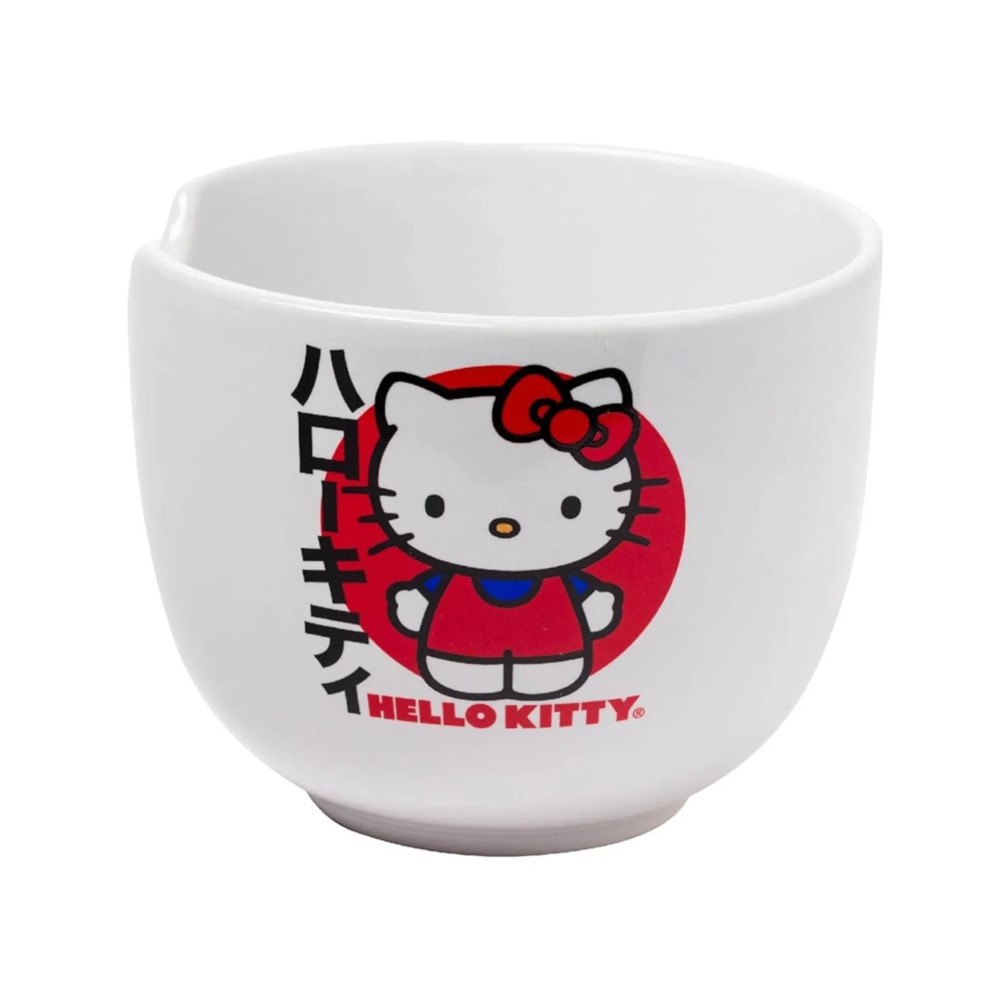 Silver Buffalo LLC Hello Kitty Ceramic Ramen Bowl and Chopstick Set (Japan Logo)