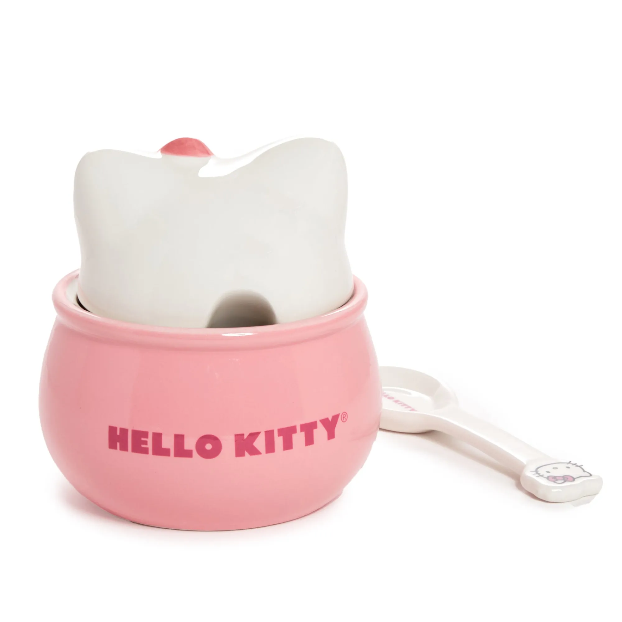 BIOWORLD Hello Kitty Ceramic Sculpted Bowl and Spoon Set