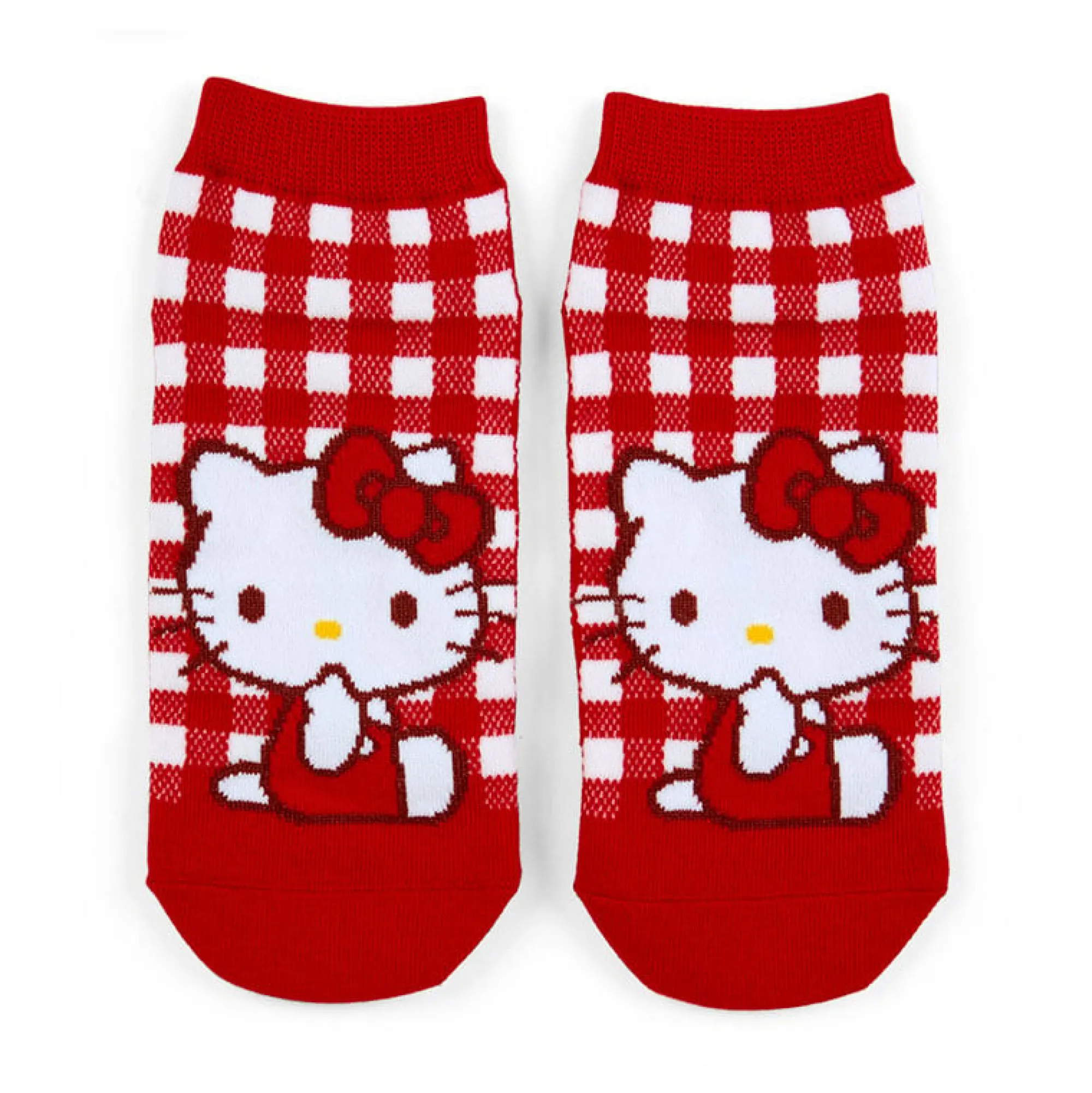 Japan Original Hello Kitty Checkered Ankle Socks