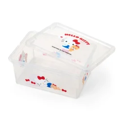 Japan Original Hello Kitty Clear Glitter Storage Bin (S)