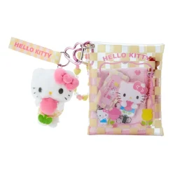 Japan Original Hello Kitty Clear Snap Mini Pouch (Pastel Check Series)