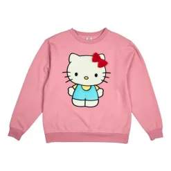 BIOWORLD Hello Kitty 3D Bow Oversized Pink Sweatshirt