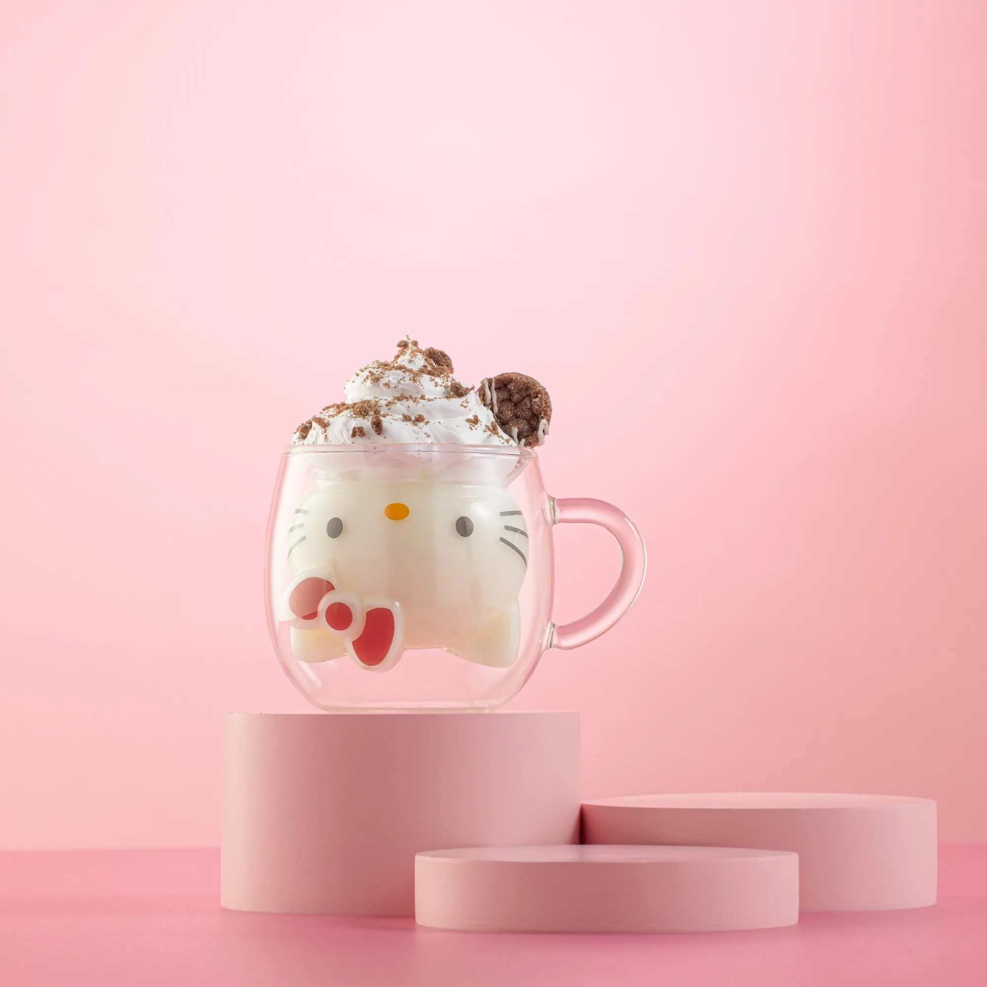 JoyJolt Hello Kitty 3D Double Wall Espresso Glass