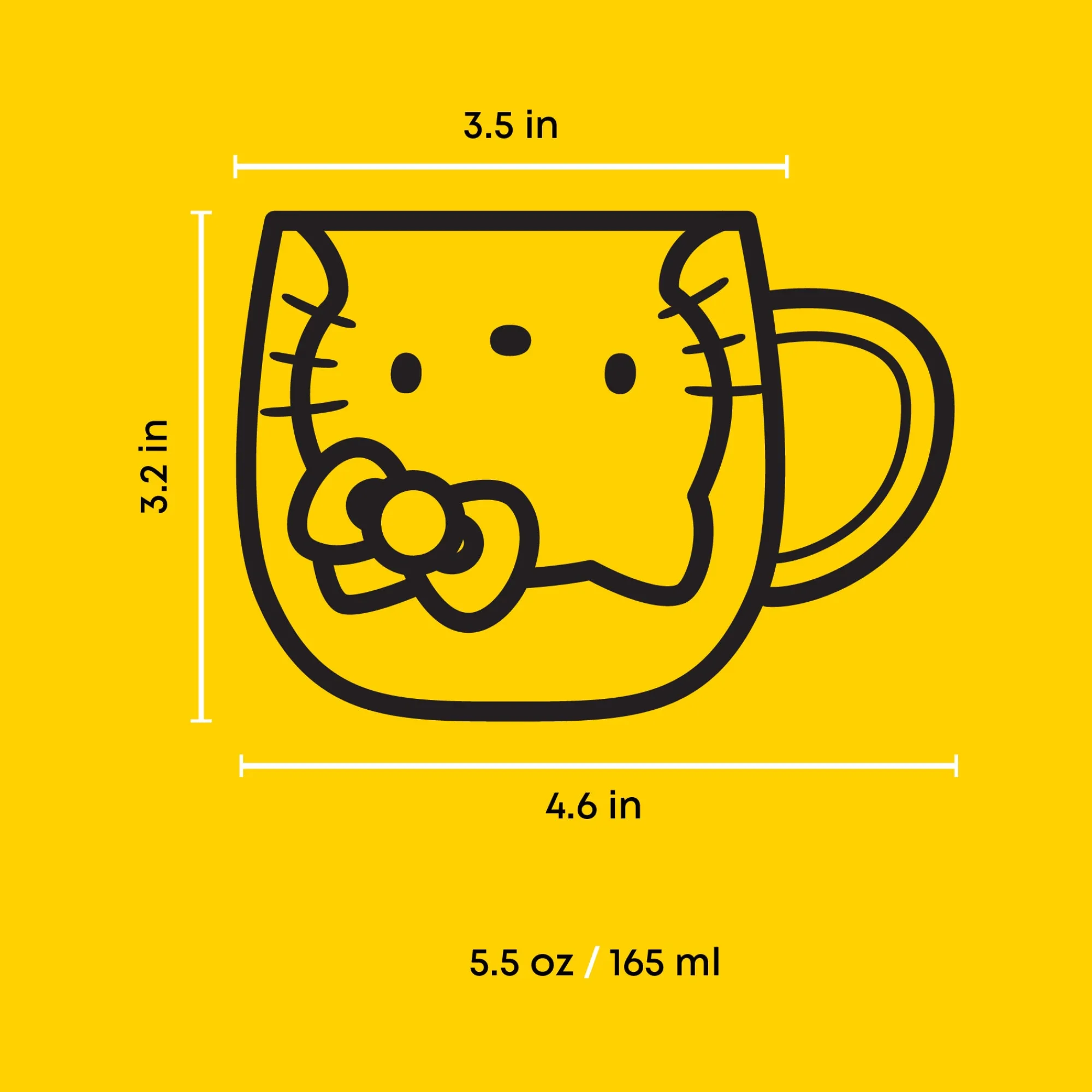 JoyJolt Hello Kitty 3D Double Wall Espresso Glass