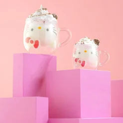 JoyJolt Hello Kitty 3D Double Wall Espresso Glass