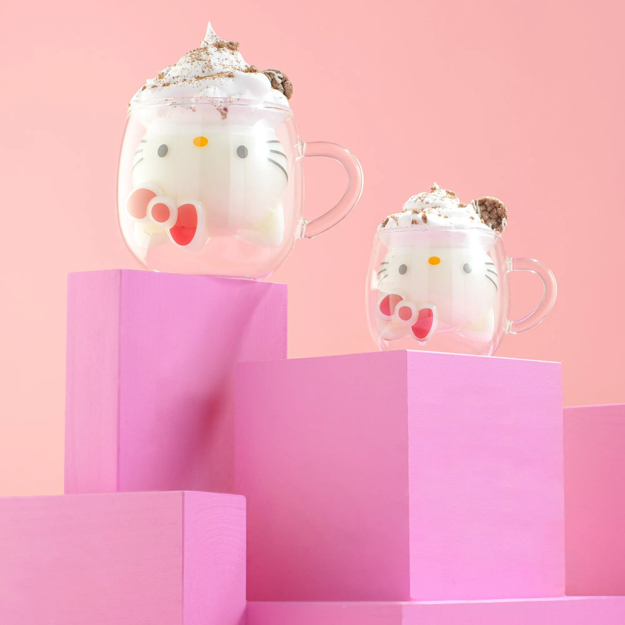 JoyJolt Hello Kitty 3D Double Wall Espresso Glass
