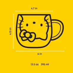 JoyJolt Hello Kitty 3D Double Wall Coffee Mug