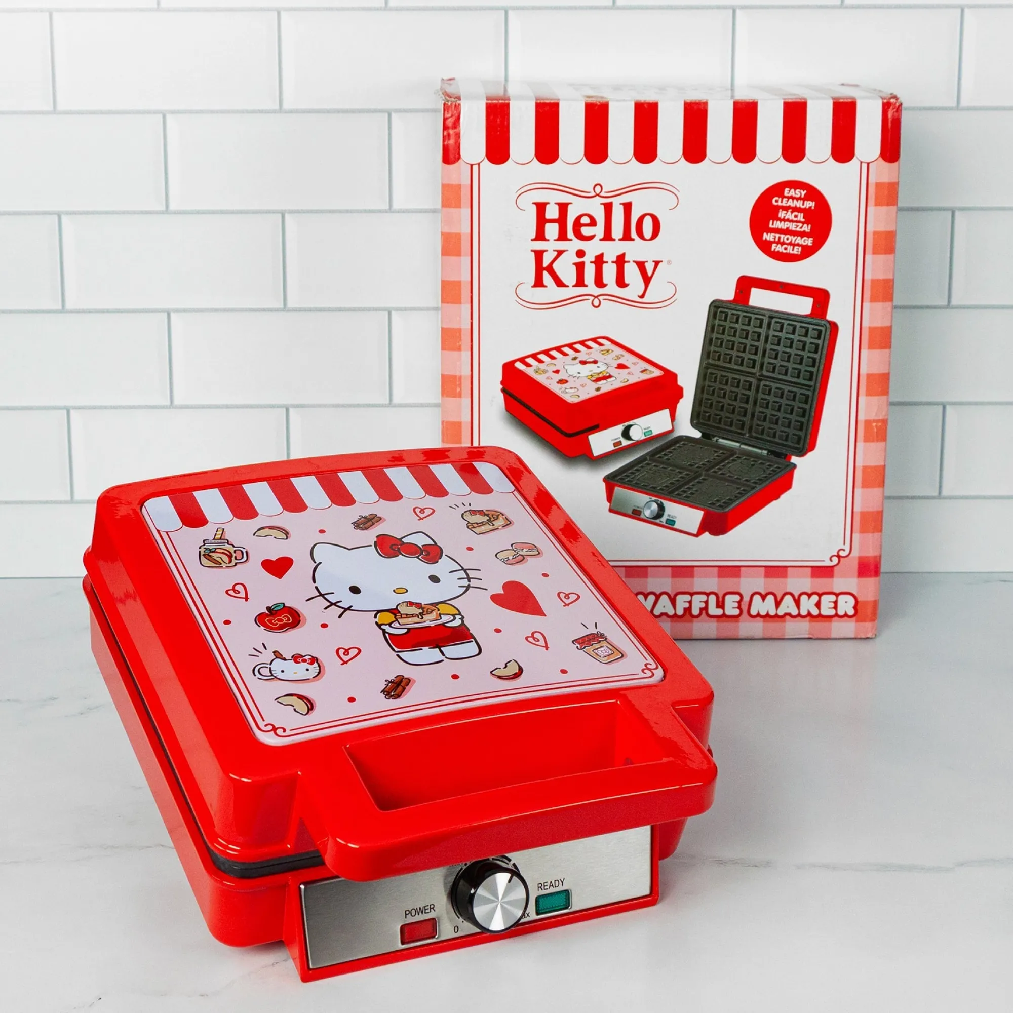 Uncanny Brands Wholesale Hello Kitty Deluxe Waffle Maker (Red)