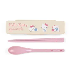 Japan Original Hello Kitty Everyday Chopsticks & Spoon Set