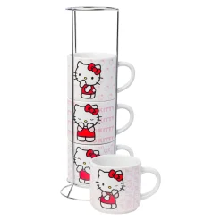Silver Buffalo Hello Kitty Expressions 5-Piece Ceramic Mug Stack