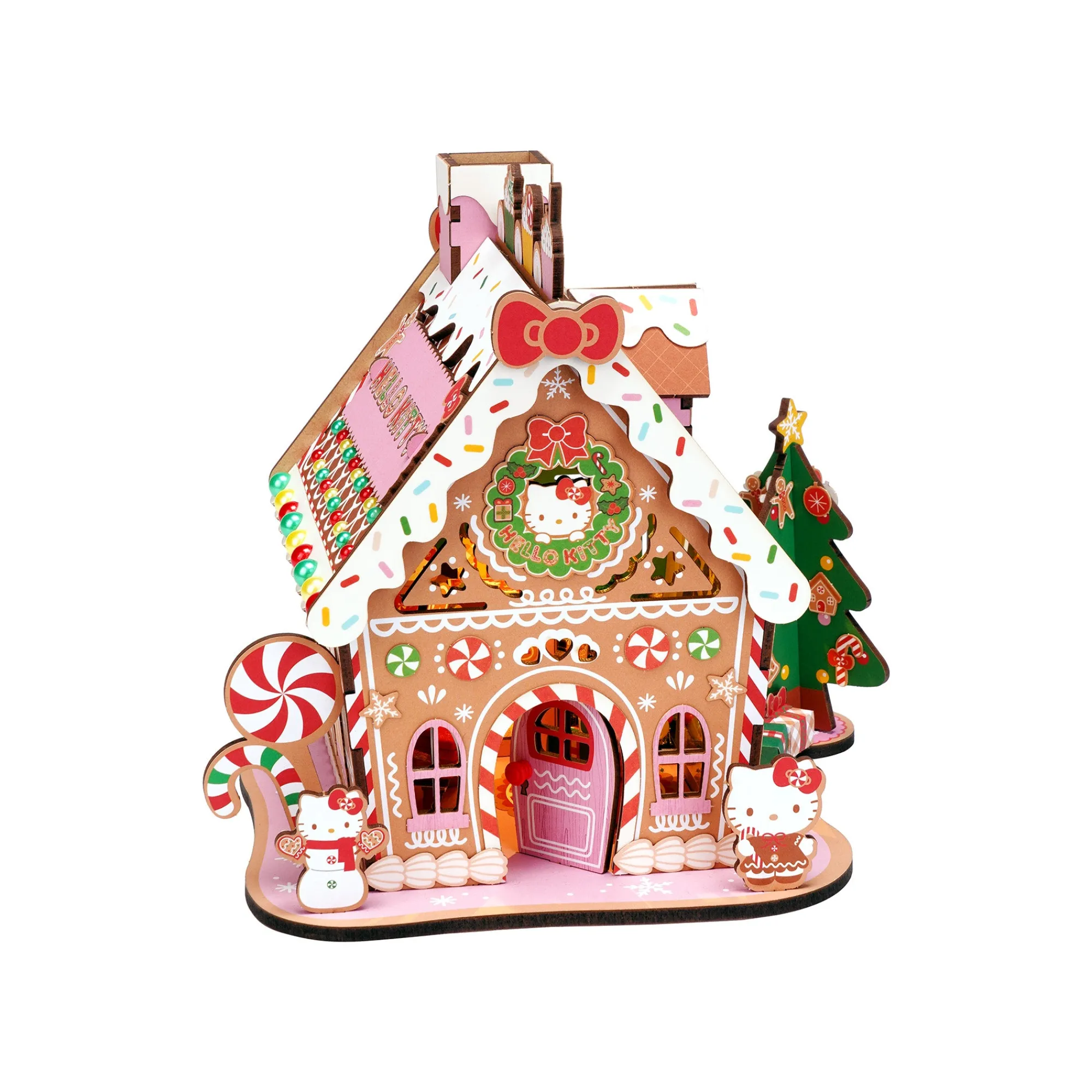 HANDS CRAFT Hello Kitty Gingerbread House 3D Wooden Puzzle