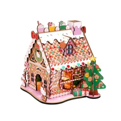 HANDS CRAFT Hello Kitty Gingerbread House 3D Wooden Puzzle