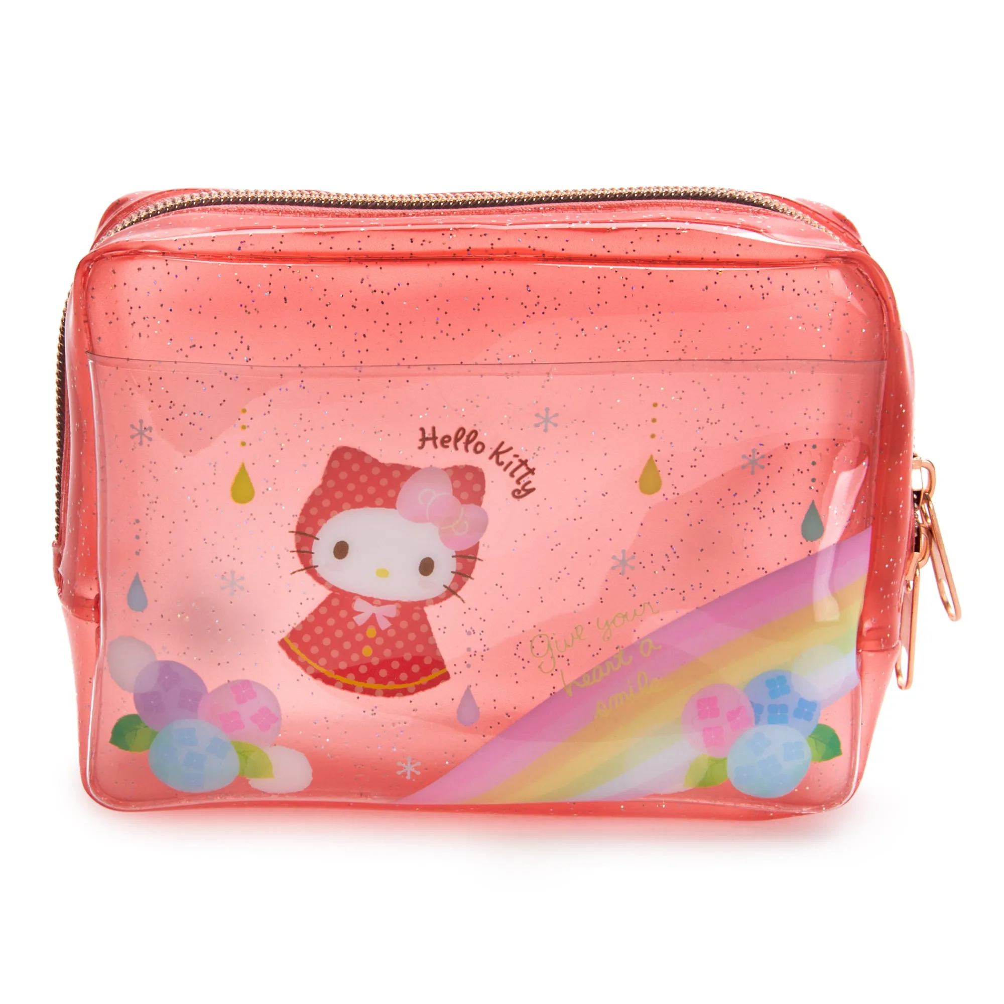 Global Original Hello Kitty Glitter Zipper Pouch (Rainy Days Series)