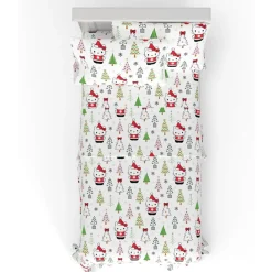Franco Manufacturing Co Inc Hello Kitty Holiday Cotton Flannel Sheet Set