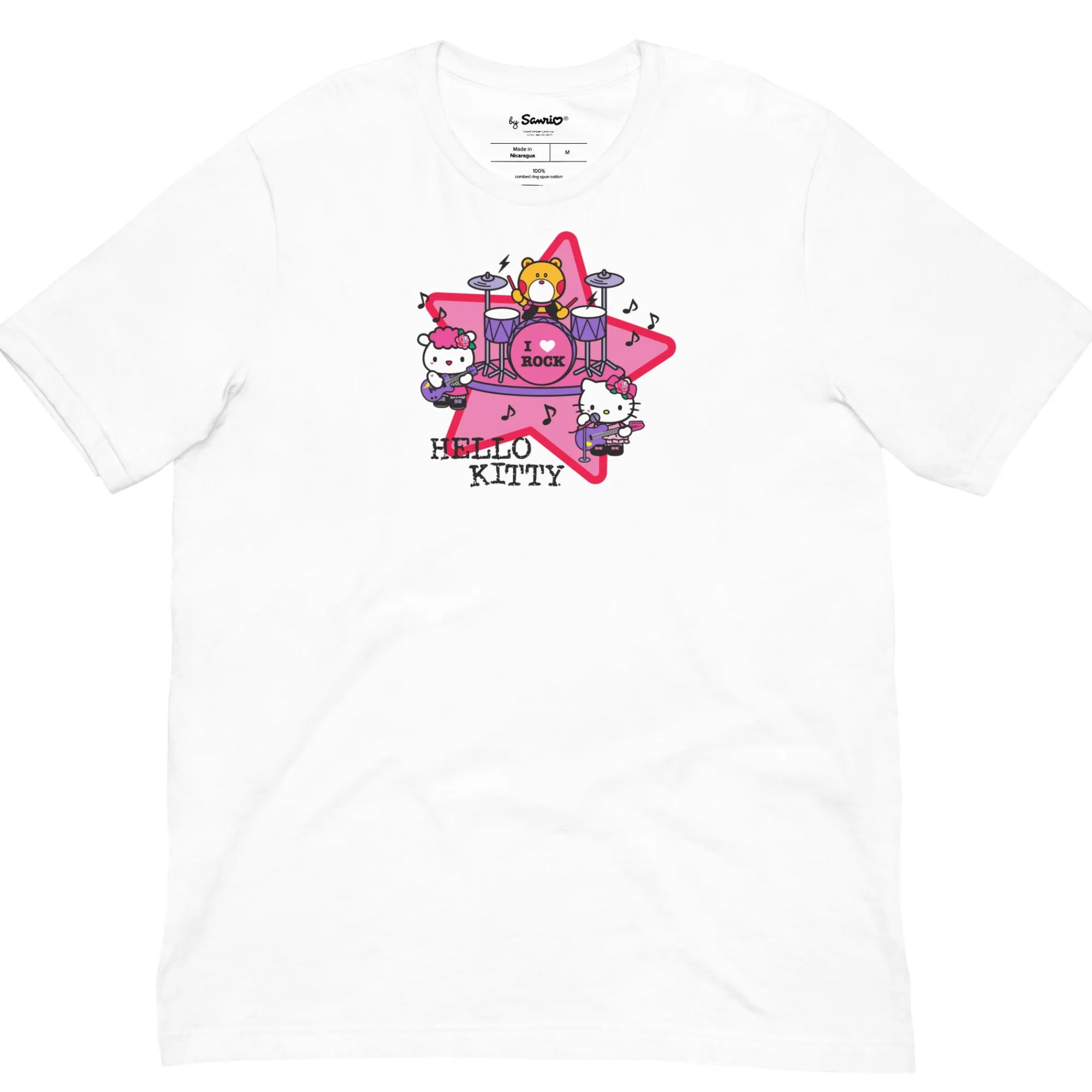 Printful Hello Kitty I Love Rock Tee