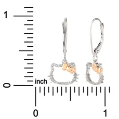 JACMEL JEWELRY INC Hello Kitty 14K White Gold Diamond Drop Earrings
