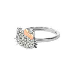 JACMEL JEWELRY INC Hello Kitty 14K White Gold Pavé Diamond Ring (Size 7 Only)