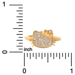 JACMEL JEWELRY INC Hello Kitty 14K Yellow Gold Pavé Diamond Ring (Size 7 Only)