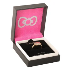 JACMEL JEWELRY INC Hello Kitty 14K Yellow Gold Pavé Diamond Ring With Enamel Bow (Size 7 Only)