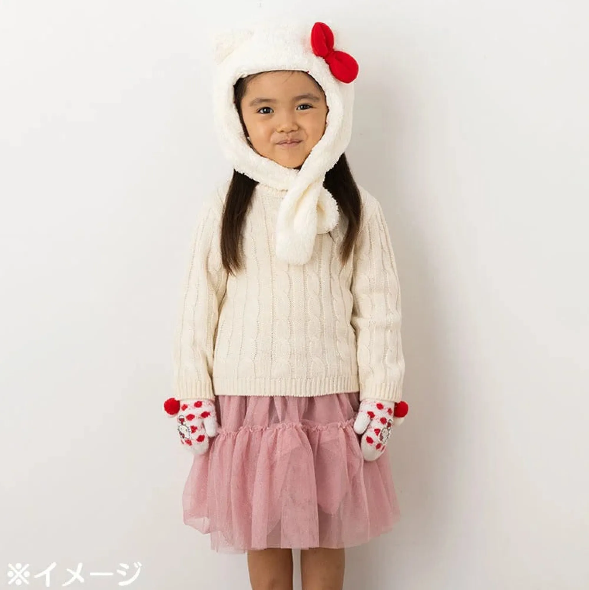 Kids Japan Original Hello Kitty Kids Hooded Wrap Scarf
