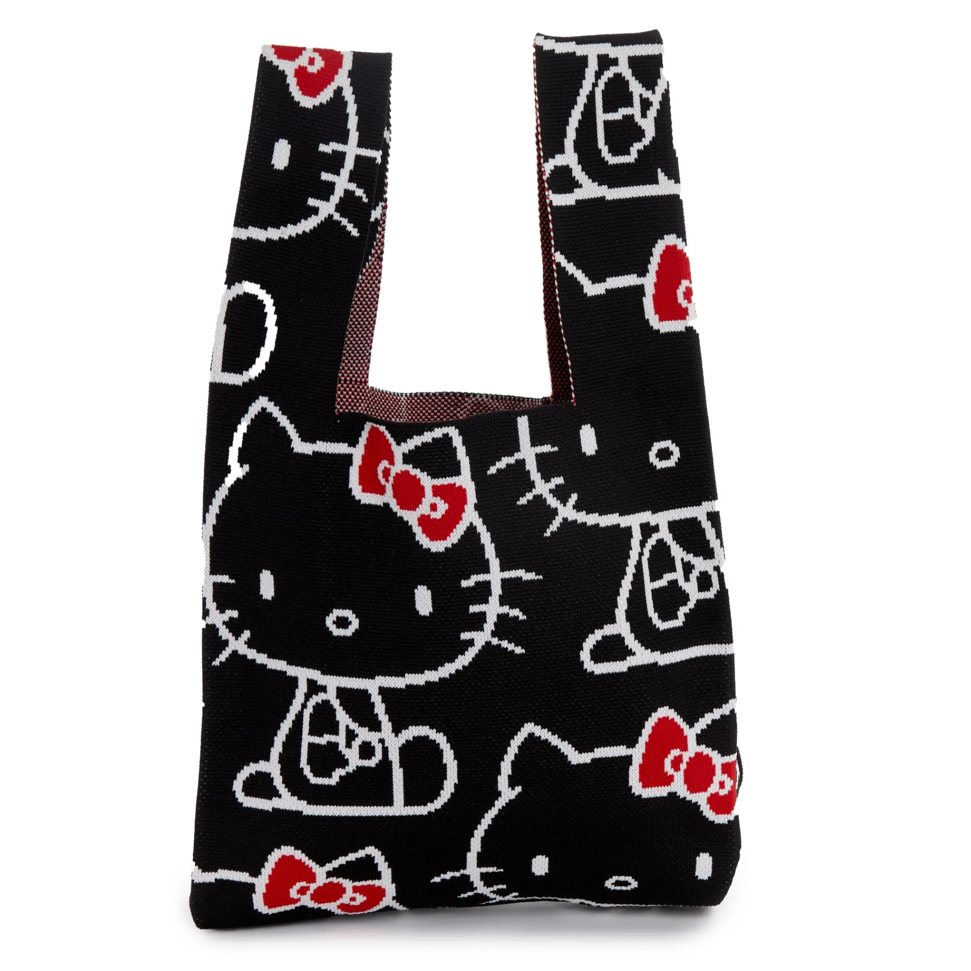 NAKAJIMA CORPORATION Hello Kitty Knit Shopper Bag (Black)