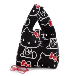 NAKAJIMA CORPORATION Hello Kitty Knit Shopper Bag (Black)