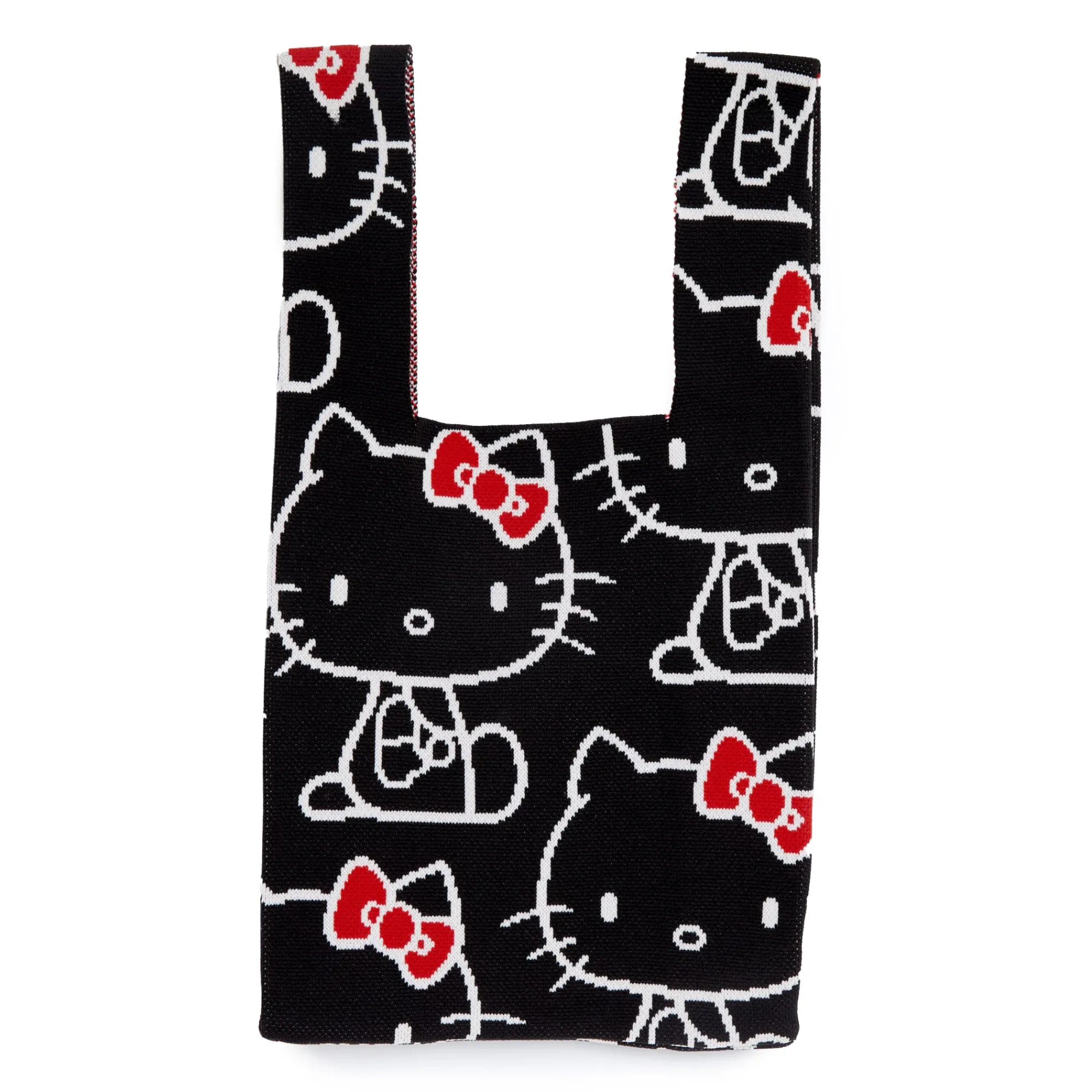 NAKAJIMA CORPORATION Hello Kitty Knit Shopper Bag (Black)