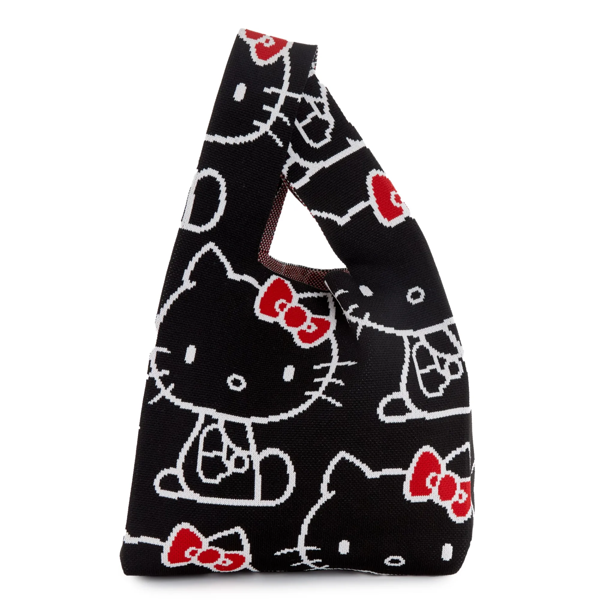 NAKAJIMA CORPORATION Hello Kitty Knit Shopper Bag (Black)
