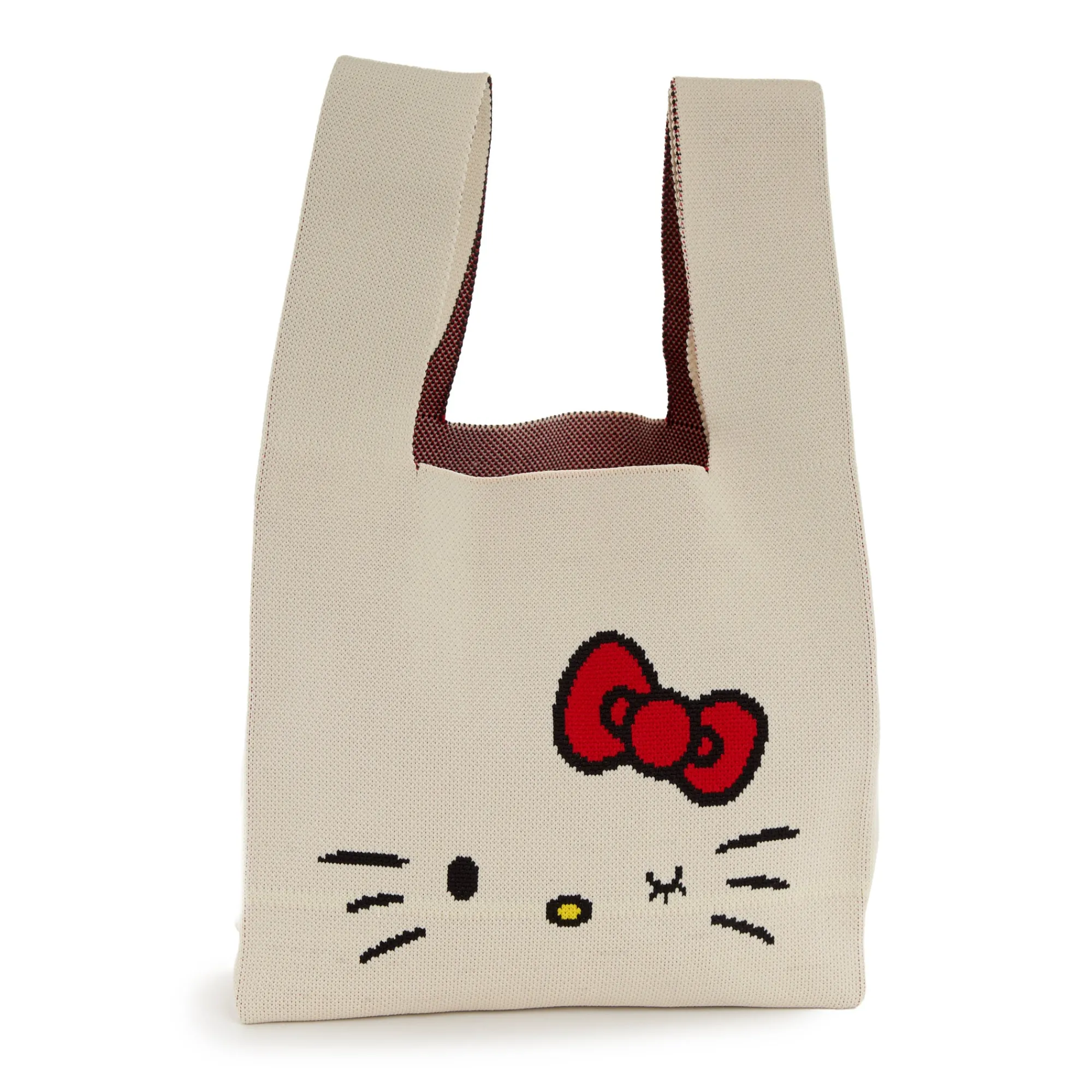 NAKAJIMA CORPORATION Hello Kitty Knit Shopper Bag (White)