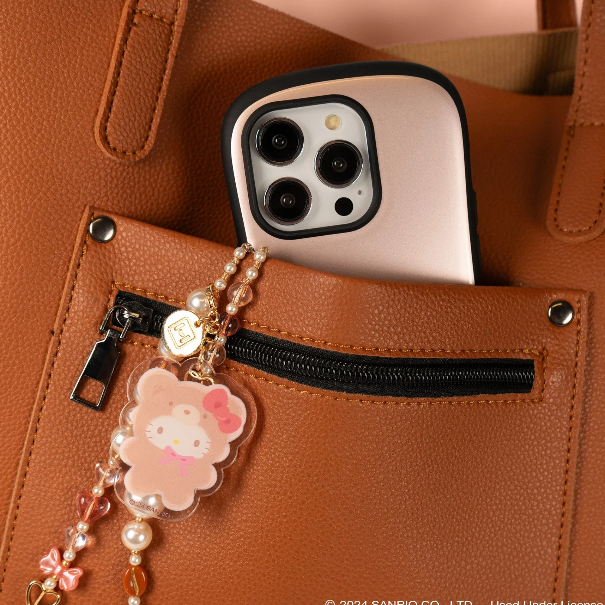 Hamee.com - Hamee US Hello Kitty Latte Bear Beaded Charm Mobile Phone Wrist Strap