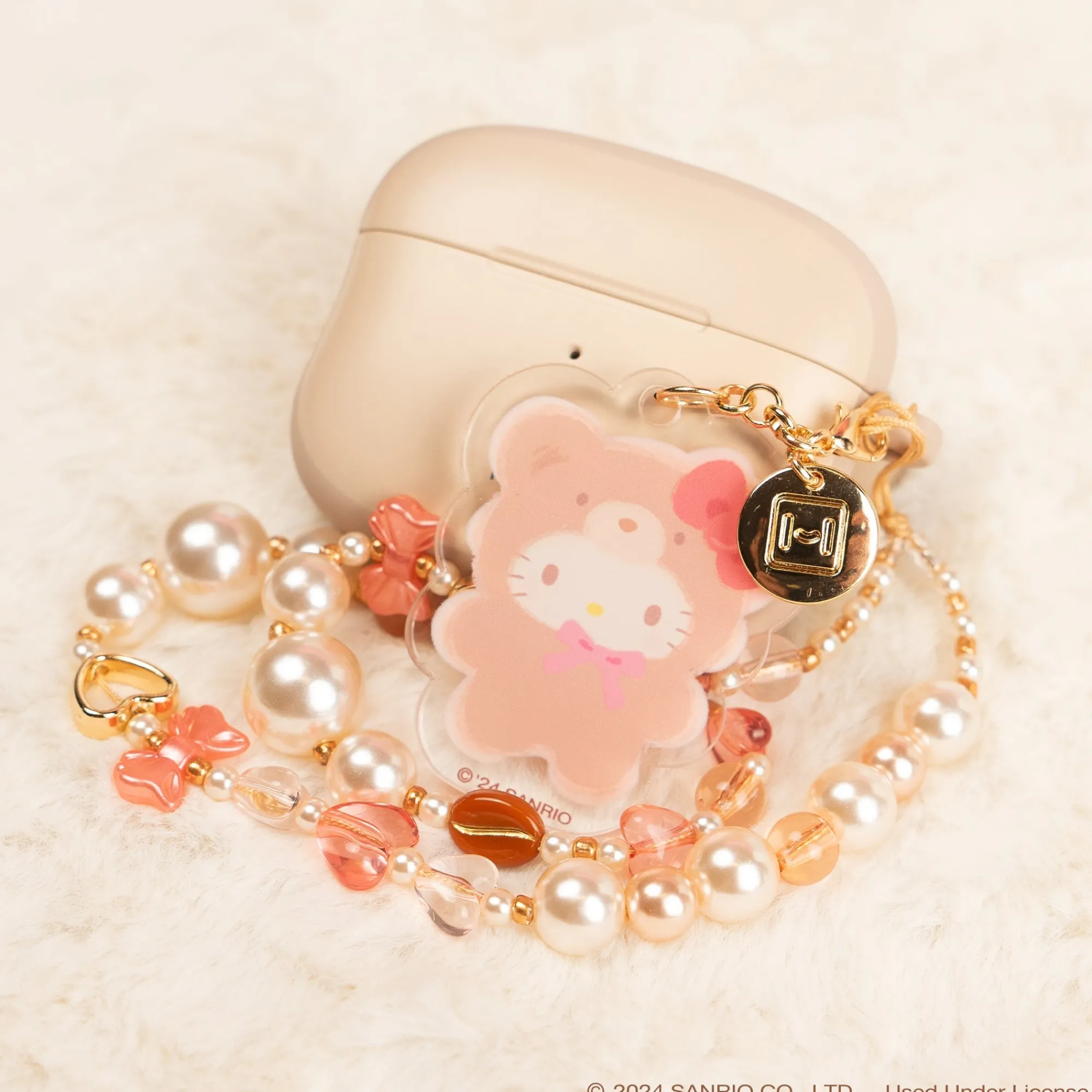 Hamee.com - Hamee US Hello Kitty Latte Bear Beaded Charm Mobile Phone Wrist Strap