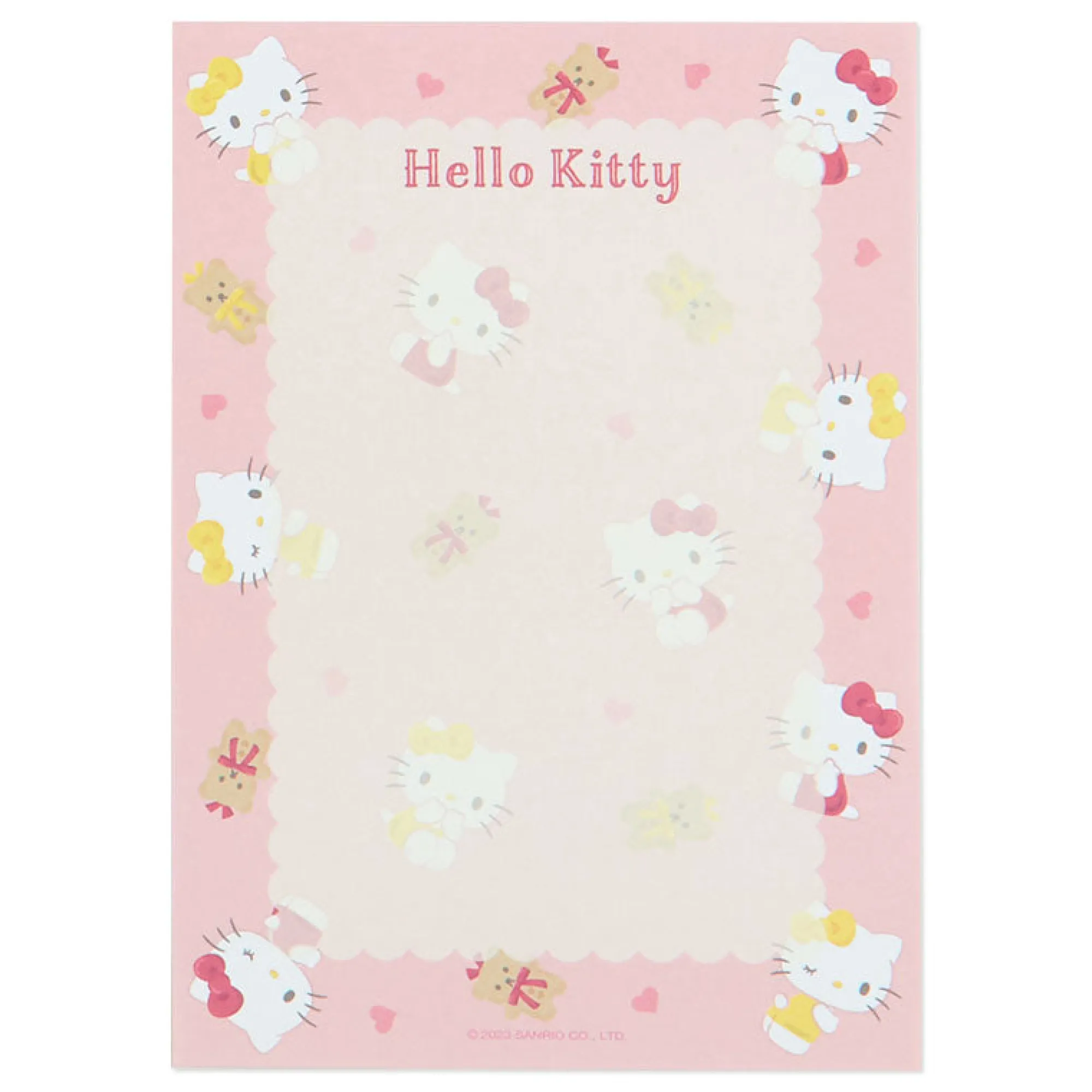 Japan Original Hello Kitty Memo Pad & Sticker Set