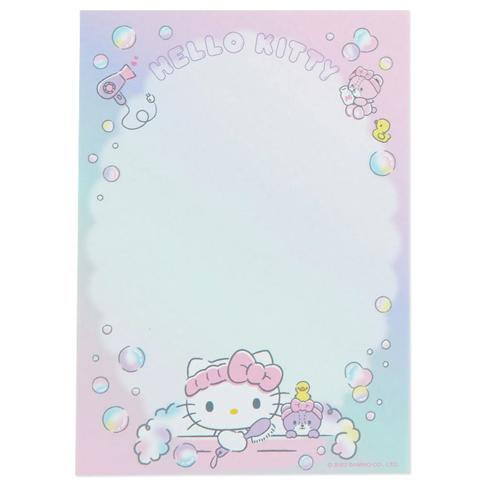Japan Original Hello Kitty Memo Pad & Sticker Set