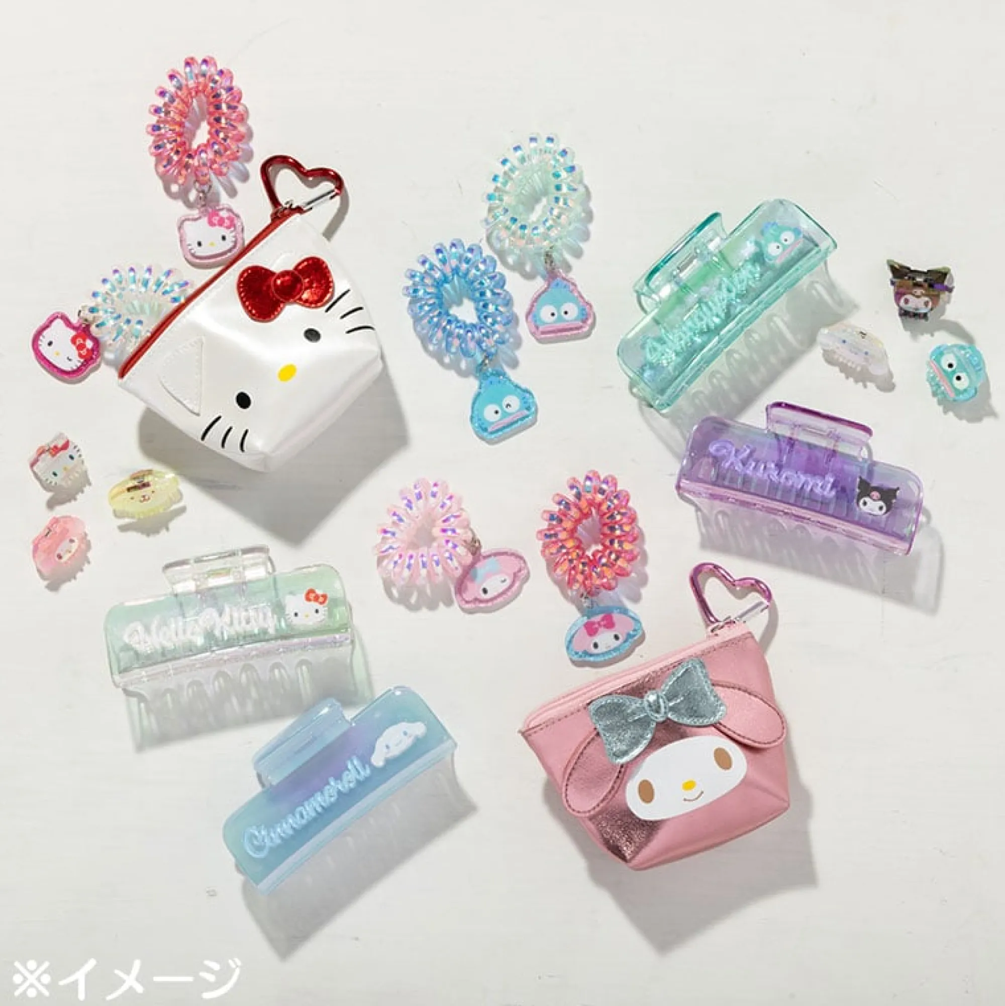 Japan Original Hello Kitty Mini Metallic Zipper Pouch