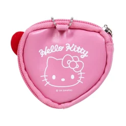 Japan Original Hello Kitty Mini Pouch and Pin Set (Big Heart Series)