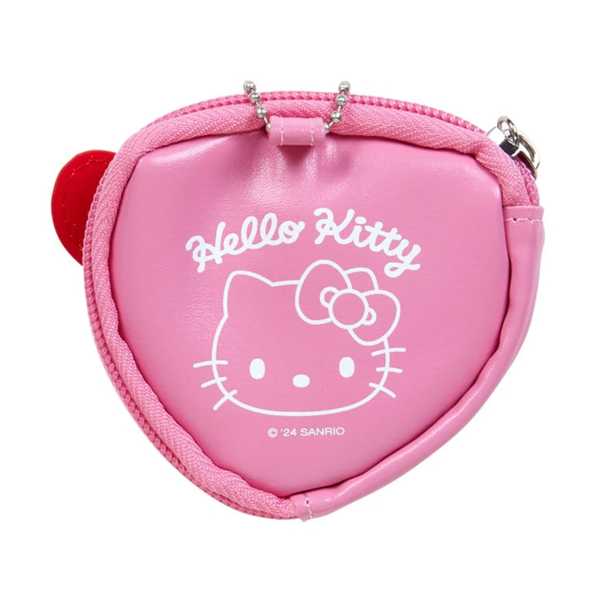 Japan Original Hello Kitty Mini Pouch and Pin Set (Big Heart Series)