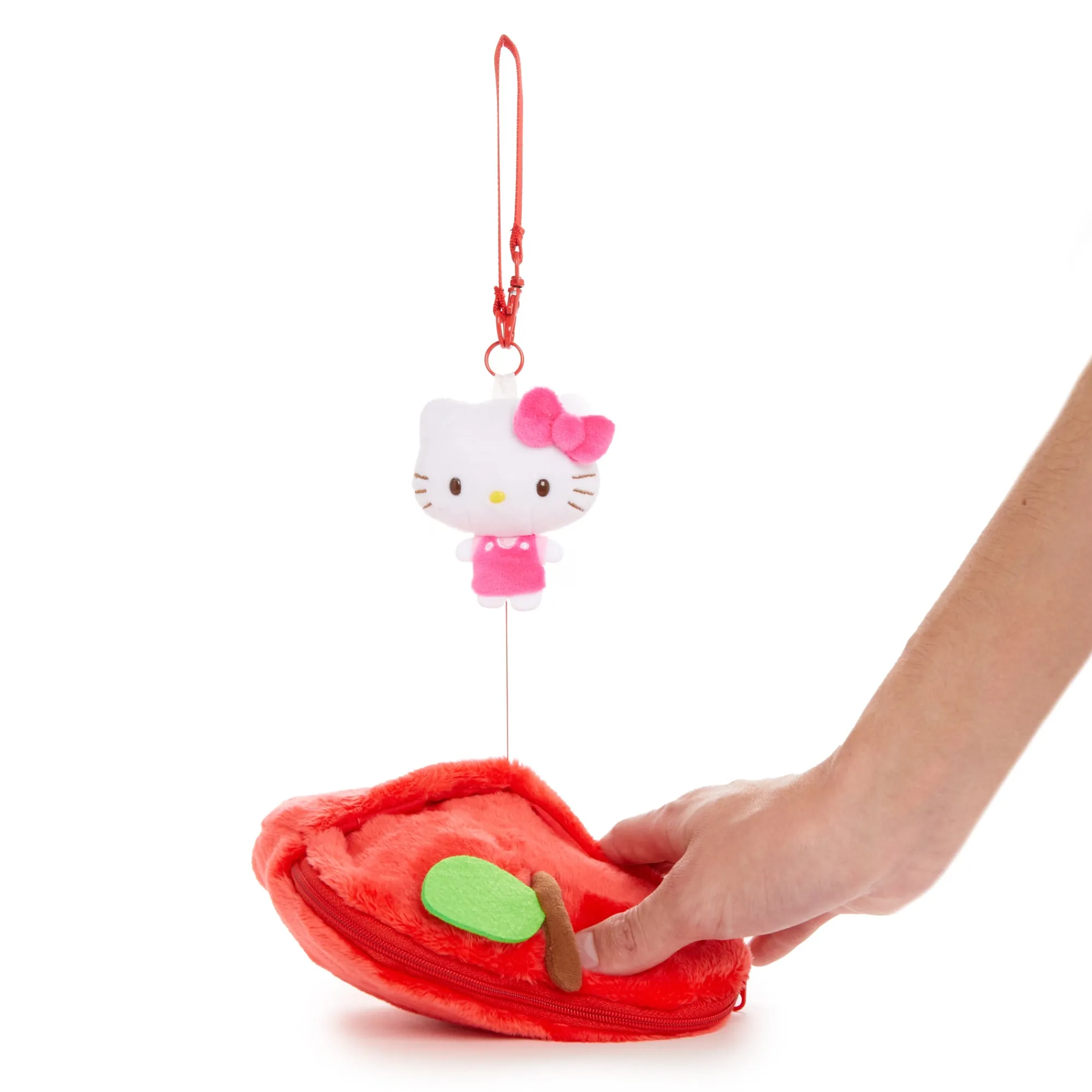 NAKAJIMA CORPORATION Hello Kitty Mini Pouch with Reel (5 Apples Tall Series)