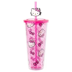Silver Buffalo Hello Kitty 24oz Bows & Dots Travel Tumbler