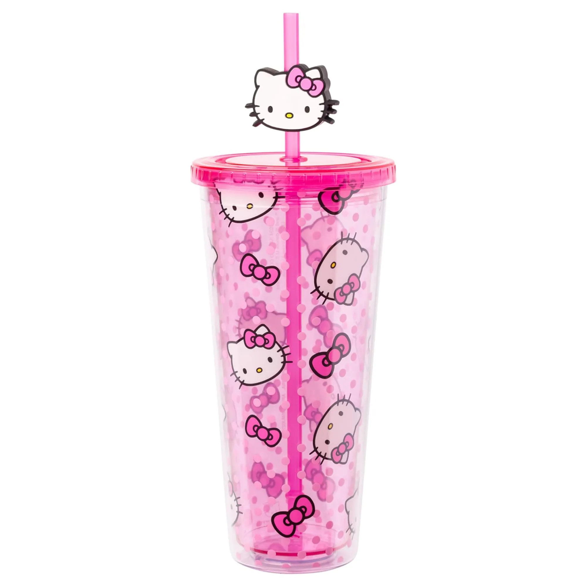 Silver Buffalo Hello Kitty 24oz Bows & Dots Travel Tumbler