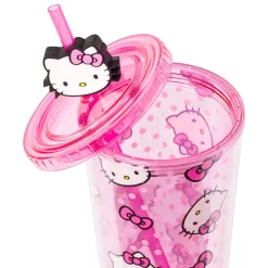 Silver Buffalo Hello Kitty 24oz Bows & Dots Travel Tumbler