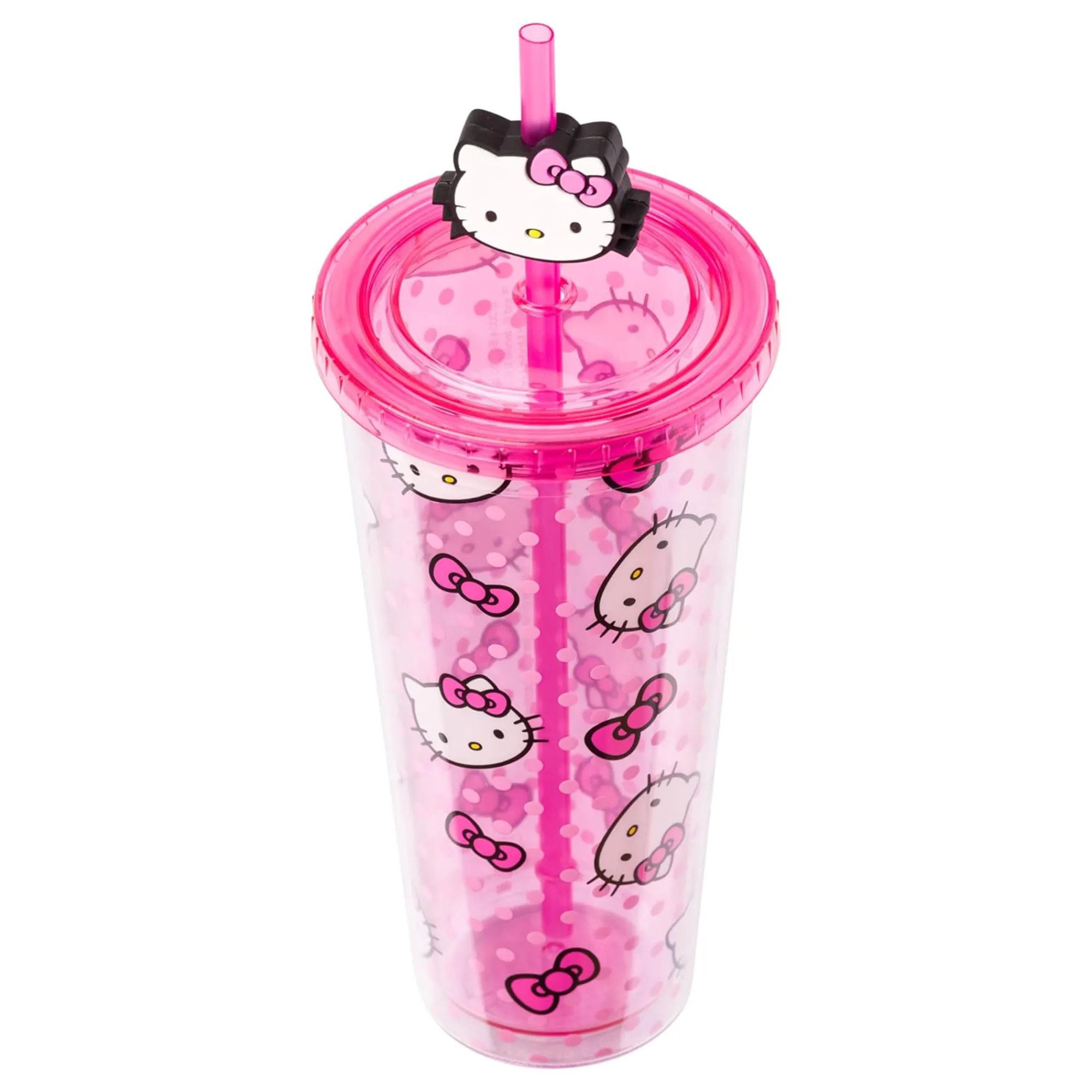 Silver Buffalo Hello Kitty 24oz Bows & Dots Travel Tumbler