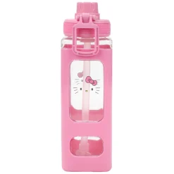 BIOWORLD Hello Kitty 24oz Square Travel Water Bottle