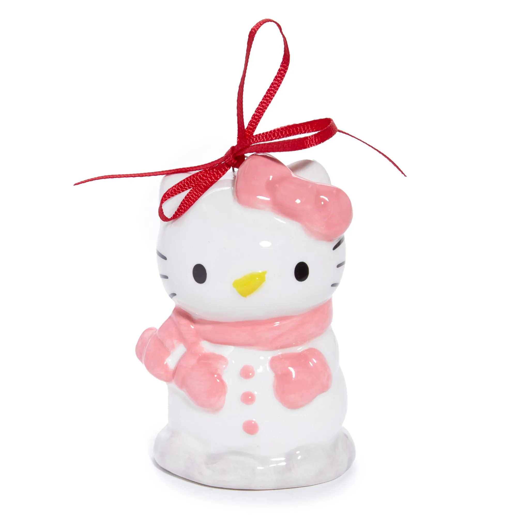Blue Sky Clayworks Hello Kitty 2-pc Holiday Ceramic Ornament Set (Winter Play)