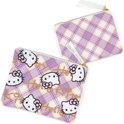 Japan Original Hello Kitty 2-Piece Pouch Set (Hello Kitty Dress Tartan Series)