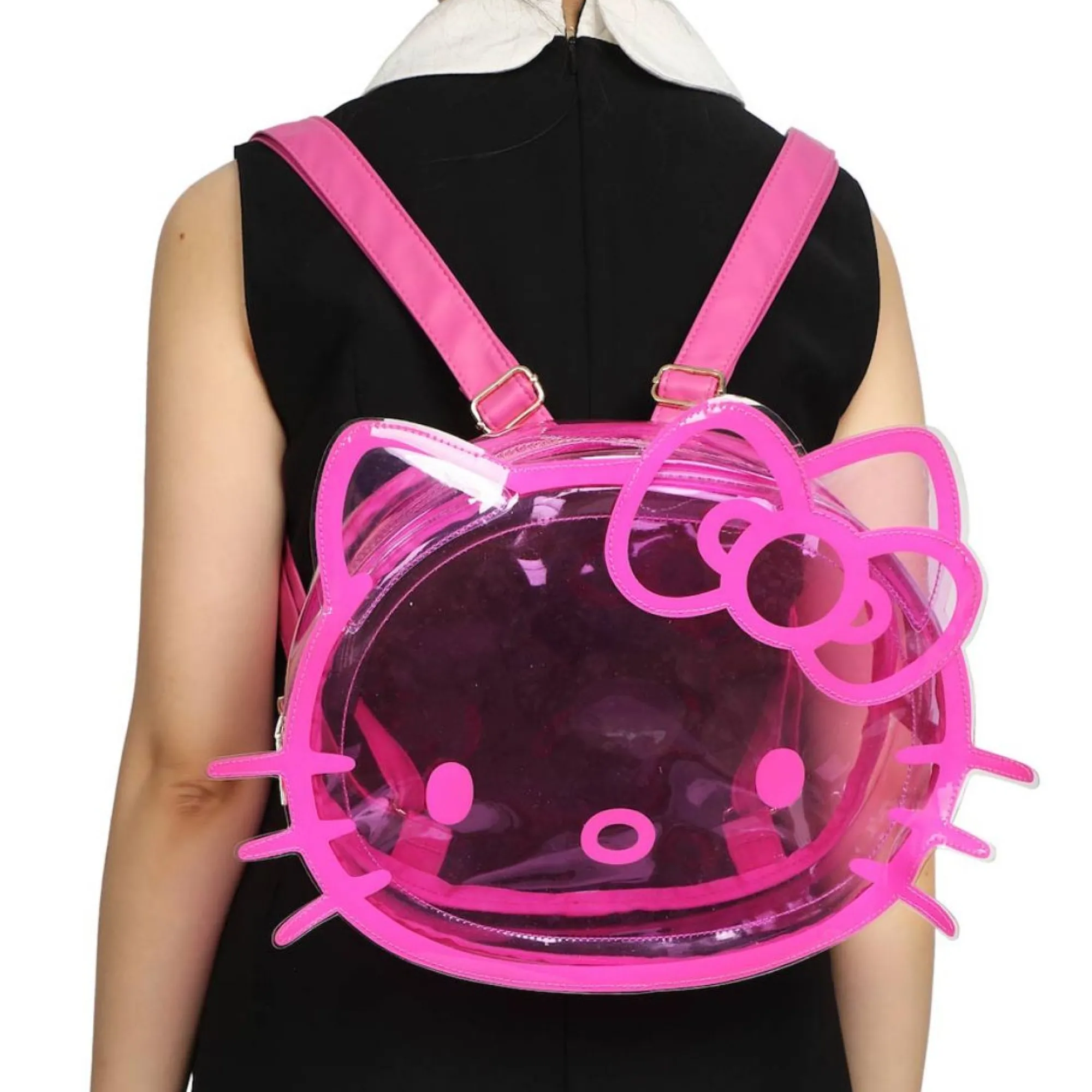 BIOWORLD Hello Kitty Pink Clear Mini Backpack