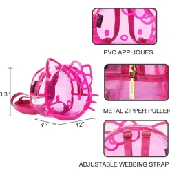 BIOWORLD Hello Kitty Pink Clear Mini Backpack
