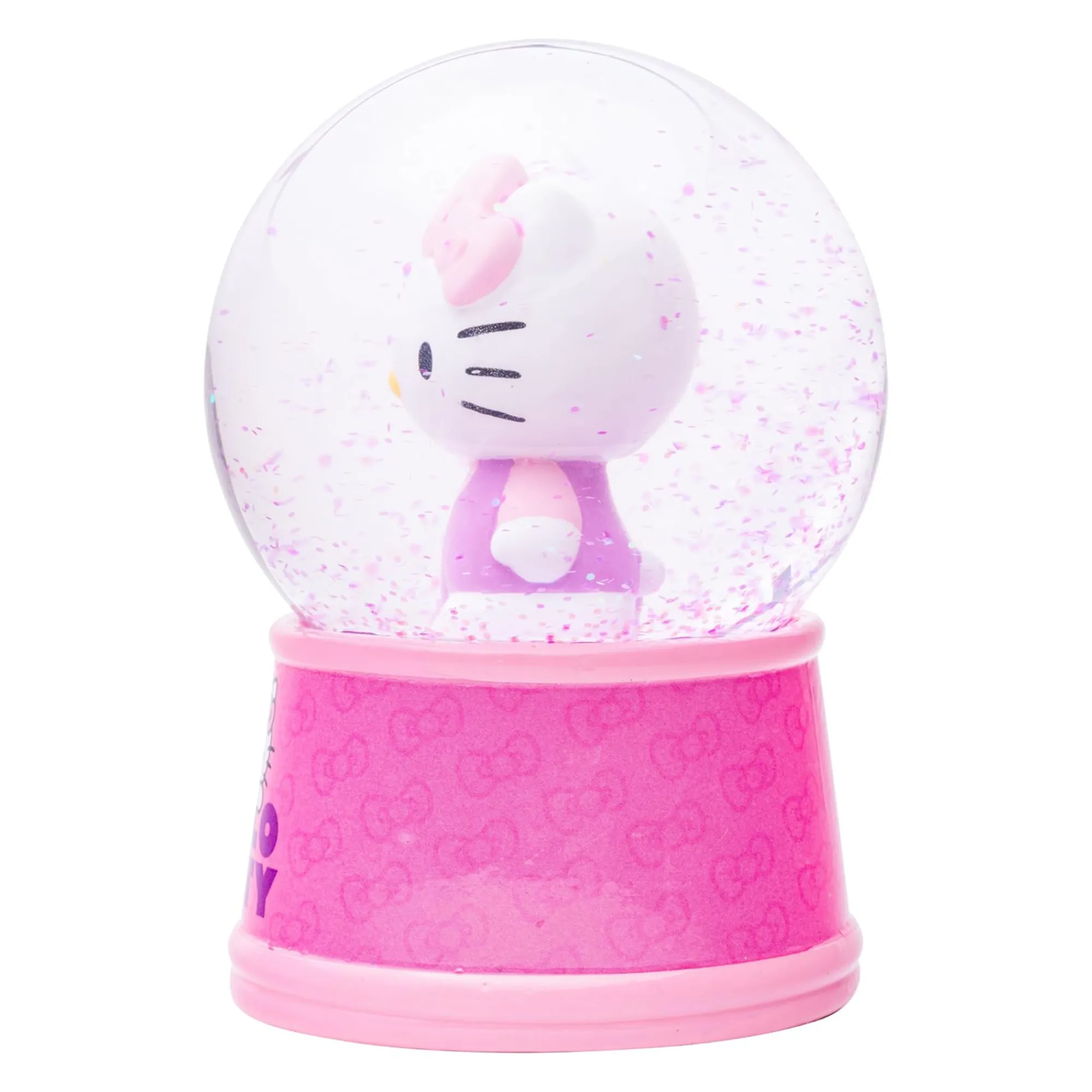 Silver Buffalo LLC Hello Kitty Pink Glitter Snow Globe