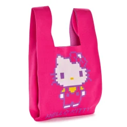 NAKAJIMA CORPORATION Hello Kitty Pink Knit Shopper Bag (Retro Pixel Series)
