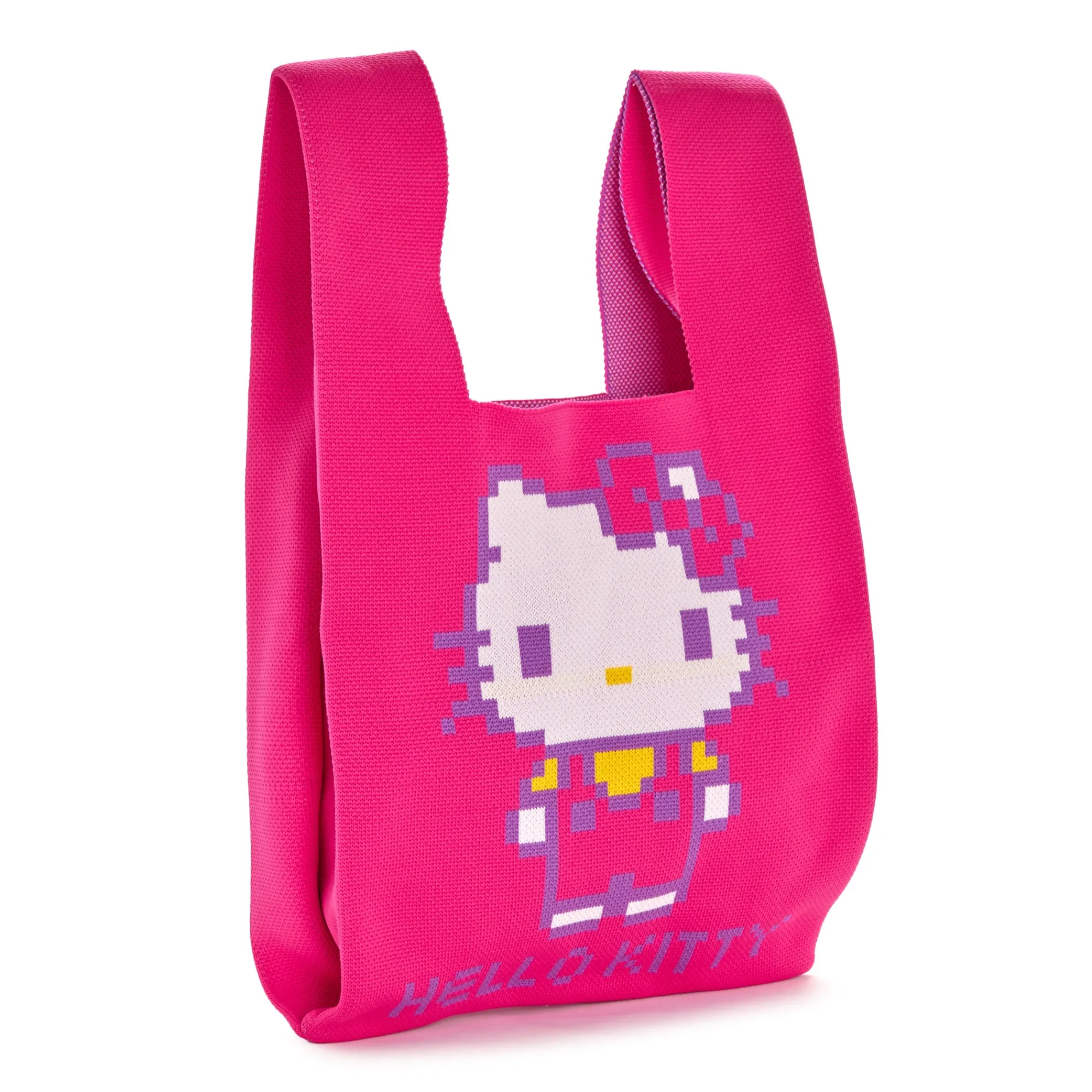NAKAJIMA CORPORATION Hello Kitty Pink Knit Shopper Bag (Retro Pixel Series)